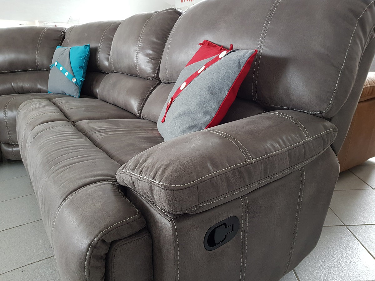 Guvnor Electric Recliner Chair In Grey-Electirc Recliner Chair-Harveys-Against The Grain Furniture