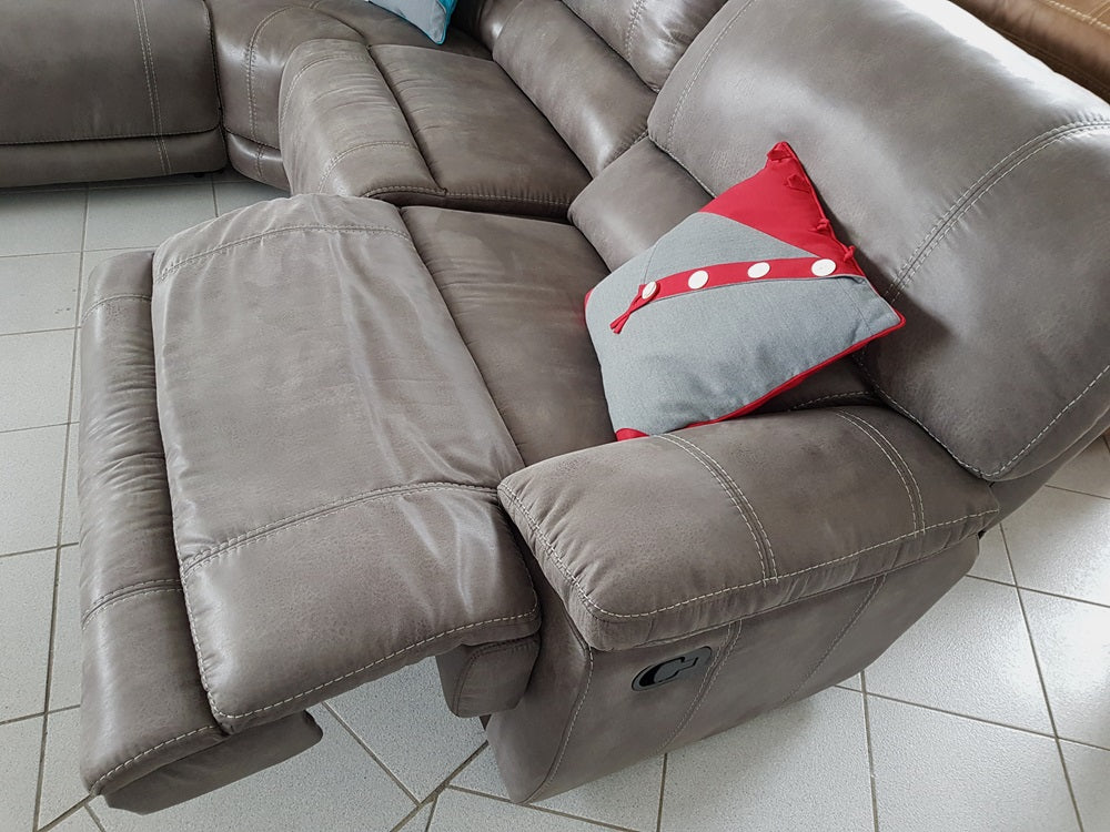 Guvnor Electric Recliner Chair In Grey-Electirc Recliner Chair-Harveys-Against The Grain Furniture