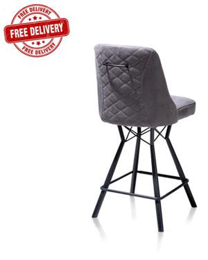 Habufa Eefje Bar Stools-Bar Stools-Habufa-Anthracite-Against The Grain Furniture