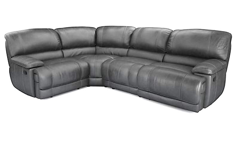Guvnor 4 Piece Corner Group In Grey-Corner recliner sofa-Harveys-Manual-Against The Grain Furniture