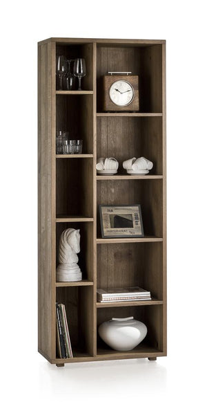 Habufa Bespoke Santorini Oak Bookcases in 4 Colours-Bookcase-Habufa-10 Shelves-Castle Sand-Against The Grain Furniture