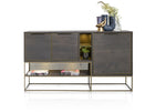 Habufa City Sideboards in Carbon Coloured Oak and Metal-sideboards-Habufa-160cm-Carbon Stained Oak-Against The Grain Furniture