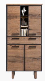 Habufa Oxford Tall Storage Unit in Vintage Oak-Tall storage unit-Habufa-Against The Grain Furniture