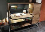 Habufa City Dressette in Oak and Metal-home office desk and storage-Habufa-Medium Oak-Against The Grain Furniture