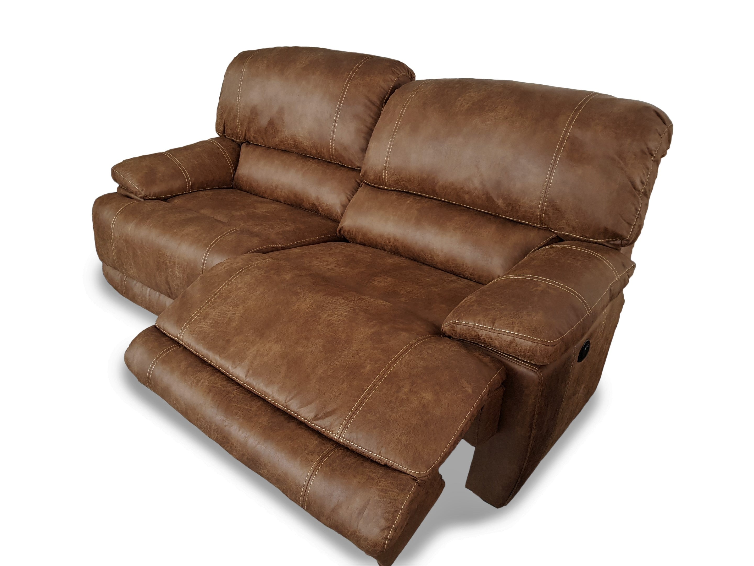 Guvnor 3 Seater Recliner Sofas In Tan-3 seater recliner sofa-Harveys-Manual-Against The Grain Furniture