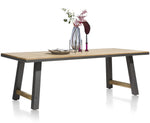 Habufa Farmer and Farmland Oak and Metal Tables-Dining and bar Tables-Habufa-210cm-Against The Grain Furniture