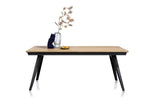 Habufa City Dining Tables in Oak and Metal-Dining tables-Habufa-140cm-Medium Oak-Against The Grain Furniture
