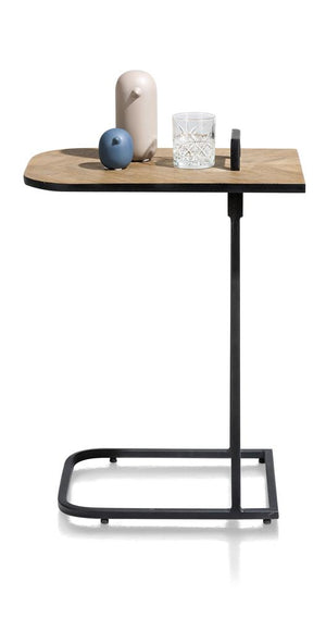Habufa City Laptop Table in Oak and Metal-Laptop table-Habufa-Medium Oak-Against The Grain Furniture