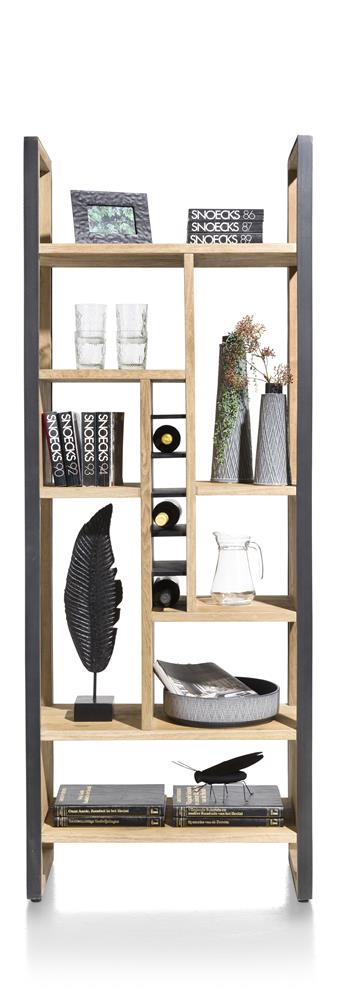 Habufa Metalox Bookcase-Bookcase-Habufa-75 cms wide x 2.00 high with wine rack-Against The Grain Furniture
